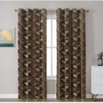 beautiful home decor , brown printed curtains